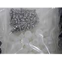 Small 1/2" Dia and Extra Small 3/8" Dia Silicone Rubber Bumpers with Stainless Steel Screws (Extra Small 3/8", Clear, 72)