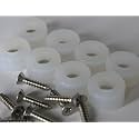 Small 1/2" Dia and Extra Small 3/8" Dia Silicone Rubber Bumpers with Stainless Steel Screws (24 Pack) (Small 1/2", Clear, 24)