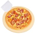 Small 10 inch Round Pizza Stone,for RV Camper Oven,Round baking stone Grill,Can make pizza, bread, pies,BBQ, Durable and Safe, Give away Plastic Scraper