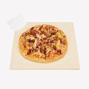Small 10x10 Inch Cordierite Pizza Stone for RV Camper Oven &amp; Grill, Square Baking Stone for Pizza, Bread, Pies, BBQ, Durable and Safe, with Plastic Scraper