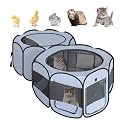 Small Animals Playpen Pop up Small Pet Cage Enclosure Hutch Kennel Tent Chick Run Brooder Box Coop Portable Foldable Outdoor Yard Fence for Kitten Ferret Puppy Guinea Pig Rabbit Hamster Chinchillas
