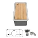 Small Bar Sink 9.5“ X 18”,Undermount Wet Bar Sink with Workstation