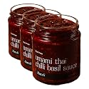 Small Batch Root Free Umami Thai Chilli Basil Sauce, Jain Friendly, No Onion No Garlic, Gourmet Condiment, Spread, Marinate, Saute, Stir-Fry, Dip, Paneer, Tofu, Roti, Pizza, Jbatch - 180gms