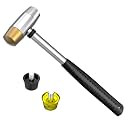 Small Brass Hammer,4 Interchangeable 1-Inch Heads,Jewelry Mallet Premium