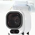Small Condenser Spin Dryer with Stainless Steel Tub,with Dual Temperature Control Probe,Spin Condenser Clothes Dryer,0.8kg Load Capacity for Home, Apartments and RVs Compact for Small Spaces(B)