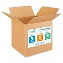 Small Cube Moving &amp; Shipping Boxes 9 x 9 x 9 inches (5-Pack) - Extra Strength 200 lb vs Regular - Corrugated Durable Cardboard Boxes - Box for Packaging - Moving Supplies Box by IDL Packaging