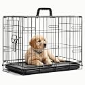 Small Dog Crate 30 Inch, Metal Wire Foldable Dog Cage Kennel