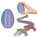 Small Dragon Eggs with Dragon Inside, 3D Printed Surprise Funny Gifts for Kids, Articulated Dragon Fidget Toys for Adults, Executive Desk Toys Office Room Décor (Gradient Blue-Green-Brown)