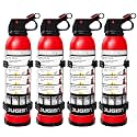 Small Fire Extinguisher for Home & Car – (4-Pack, 1.32lb Each) Portable ABC Chemical Powder Fire Extinguishing Spray | for Kitchen Grease, Electrical, Vehicle & Garage Fires, Easy to Use