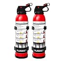 Small Fire Extinguisher for Home &amp; Car – (2-Pack, 1.32lb Each) Portable ABC Chemical Powder Fire Extinguishing Spray | For Kitchen Grease, Electrical, Vehicle &amp; Garage Fires, Easy to Use