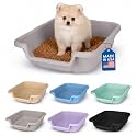 Small Gray Litter Box, Durable & Pet Safe, Open Top Entry, Comfortable for Dogs up to 6 lbs
