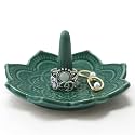 Small Green Mandala Ring Holder Dish Trinket