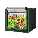 Small Grow Tent for Aerogarden，24”x18”x28” ，Hydroponics Growing System ，Highly Reflective 600D Diamond Mylar Canvas with Ventilation window and Floor Tray for Hydroponic Indoor Plant Growing