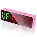 Small Gym Timer Clock Stopwatch Magnetic Workout Interval Timer, Large LED Digital Display, Home Accessories Countdown Clock for Home Gym Garage Schools (Matte Pink)