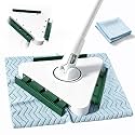 Small Mini Snap Grip Clamp Triangular Dust Mop, One-Click Cloth Change