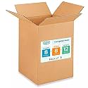 Small Moving &amp; Shipping Boxes 8 x 8 x 12 inches (5-Pack) - Extra Strength 200 lb vs Regular - Corrugated Packing Boxes for USPS/FEDEX - Cardboard Shipping Box - Package Box by IDL Packaging