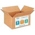 Small Moving &amp; Shipping Boxes 8"L x 6"W x 4"H (25-Pack) - Extra Strength 200 lb vs Regular - Corrugated Boxes for Packaging Moving Stuff - Corrugated Box - Square Cardboard Box by IDL Packaging