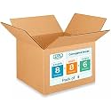Small Moving &amp; Shipping Boxes 8 x 8 x 6 inches (5-Pack) - Extra Strength 200 lb vs Regular - Corrugated Packing for Moving - Heavy Duty Moving Box - Strong Box for Shipping by IDL Packaging