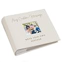 Small Personalized Custom Message Photo Album Cream Leatherette Holds 100 Photos Custom Gift