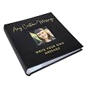 Small Personalized Custom Message Photo Album Black Leatherette Holds 100 Photos Custom Gift