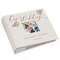 Small Personalized Wedding Photo Album Leatherette Holds 100 Photos Custom Couple Gift