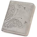 KITEVIUN Small RFID Wallet Women Ultra Thin Slim Womens Wallet Mini Compact Bifold Pocket Ladies Wallets for Women GRAY