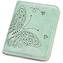 KITEVIUN Small RFID Wallet Women Ultra Thin Slim Womens Wallet Mini Compact Bifold Pocket Ladies Wallets for Women Peppermint Mambo Green