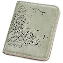 KITEVIUN Small RFID Wallet Women Ultra Thin Slim Womens Wallet Mini Compact Bifold Pocket Ladies Wallets for Women GREEN