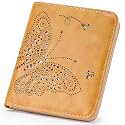 KITEVIUN Small RFID Wallet Women Ultra Thin Slim Womens Wallet Mini Compact Bifold Pocket Ladies Wallets for Women YELLOW