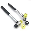Small Soft Mallet with 2 Head Tip for Kid or women or Light Tapping Work Double-Faced Rubber Soft Head Hammer for Jewelry Leather Wood Usage Lightweight Non-Slip (2, Small)