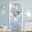 Small Stall Shower Curtain 36 x 72 Inch, Half Narrow Dorm Nautical Decor