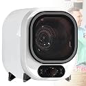 Small table top Condenser Tumble Dryer with Stainless Steel Tub,Portable Front Load Compact Tumble Laundry,0.8kg Load Capacity For Countertop Or Wall Mounted Use 450W for Apartment, Dorm(B)