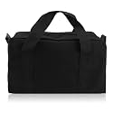 Small Tool Bag, Close Top Wide Mouth Tool Organizer Bag, Large Capacity Tool Bags for Men, Canvas Tool Storage Bag for Storage Handbag for Screwdrivers, Wrench, Pliers Repair Hand Tools (12 Inch)
