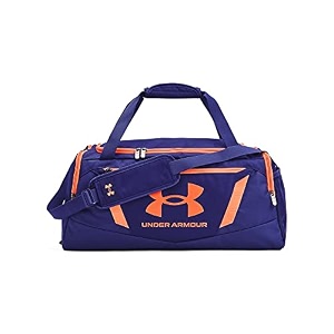 small undeniable 50 duffel bag by under armour 468 sonar blue  orange blast  orange blast small 40l undeniable 50 duffledisc