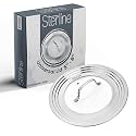 Small Universal Lid,Fits 5,8 Inch Cookware,Tempered Glass Top with Steam Vent for Pots, Pan, and Cast Iron Skillets,Stainless Steel Replacement Pot Lid for Kitchen Organizing, Space Saving