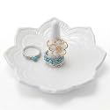 Small White Mandala Ring Holder Dish Trinket