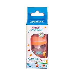 small wonder baby feeding bottle 60 ml pp admire orange