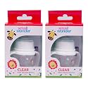 Small Wonder Baby Feeding Bottle Slim Neck Clear 60 ml Pack of 2, Animal Print, with Anti Colic Nipple, New Born/Infants/Toddler Upto 3 Years, BPA Free, White Colour