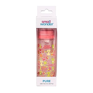 small wonder baby feeding bottle 250 ml pp pure pink