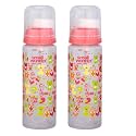 Small Wonder Baby Feeding Bottle Slim Neck Pure 250 ml Pack of 2, Animal Print, with Anti Colic Nipple, New Born/Infants/Toddler Upto 3 Years, BPA Free, Pink Colour