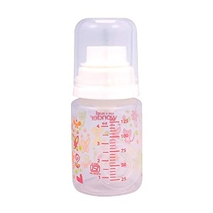 small wonder baby feeding bottle slim neck pure 125 ml pack of 2 animal print with anti colic nipple new borninfantstoddler upto 3 years bpa free white colour