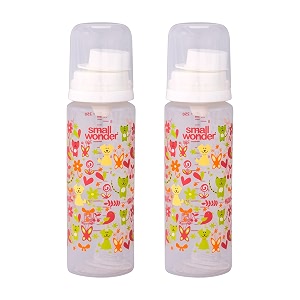 small wonder baby feeding bottle slim neck pure 250 ml pack of 2 animal print with anti colic nipple new borninfantstoddler upto 3 years bpa free white colour