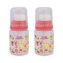 Small Wonder Baby Feeding Bottle Slim Neck Pure 125 ml Pack of 2, Animal Print, with Anti Colic Nipple, New Born/Infants/Toddler Upto 3 Years, BPA Free, Pink Colour