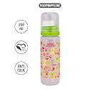 Small Wonder Baby Feeding Bottle Slim Neck Pure 250 ml Pack of 2, Animal Print, with Anti Colic Nipple, New Born/Infants/Toddler Upto 3 Years, BPA Free, Green Colour
