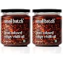 SMALLBATCH Bean Infused Crispy Chilli Oil, Made with Fresh Ingredients, Perfect Condiment &amp; Works as a Dip, Spread, Marinade, Saute, Stir-fry &amp; Finishing Sauce, Pack of 2, 180 g, Pure Veg
