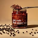 SMALLBATCH Dark Roast Black Pepper Sauce, Gourmet Condiment, Made with Fresh Ingredients, Spread, Dip, Saute, Pizza, Momo, Paneer, Burger, Fish, Eggs, Preservative Free, 100% Vegan - 180 gms