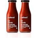 SMALLBATCH San Marzano Classic Tomato Ketchup, Gourmet Condiment, Spread, Dip, Marinate, Refined Sugar-Free, Sweetened With Organic Jaggery, Momos, Noodles, Toast, Preservative Free,100% Vegan - 350g