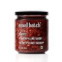 SmallBatch Three Chillies Picante Schezwan Sauce, Gourmet Condiment, Made with Fresh Ingredients, Stir Fry, Dip, Spread, Marinate, Pizza, Pasta, Preservative Free, Pure Veg, Red Hot Batch -200g