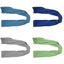 SMALLElectric4 Packs Cooling Towel (40"x 12") Strong EVA Anti-Slip Bathroom Kitchen Cabinet Drawer Shelf Mat Liner Sheets Roll, Fridge Mat, Table Mat (SE)