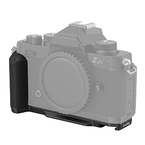 smallrig z fc handgrip l-shape grip holder for nikon z fc camera retro-style side handle with 1434-20 threaded hole cold shoe quick release plate for arca lightweight and comfort black - 4263
